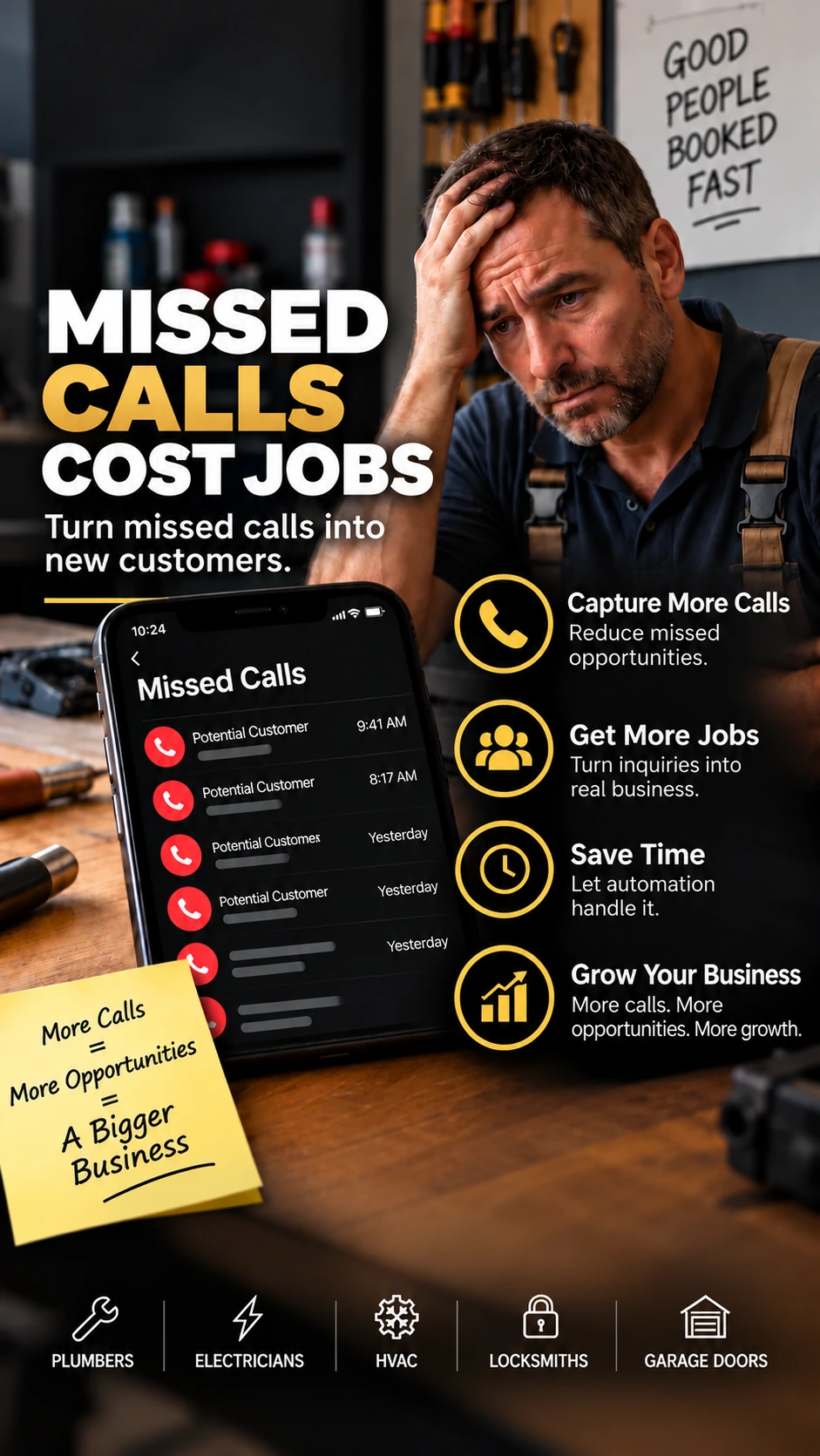 Small business missed calls can cost jobs